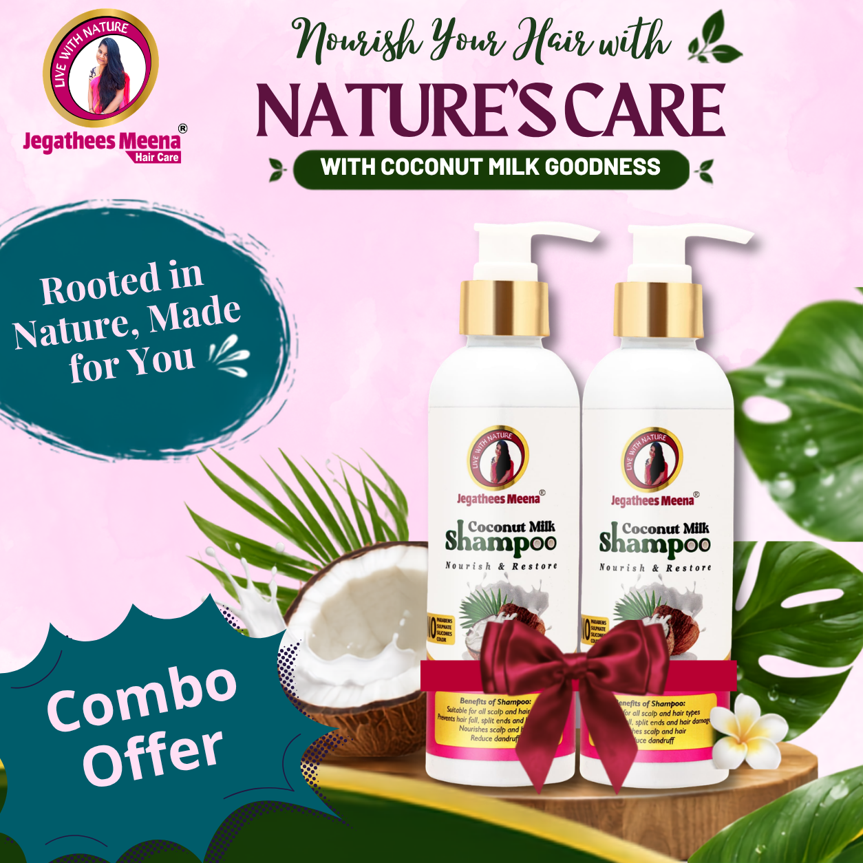 Jegathees Meena Coconut shampoo - combo offer